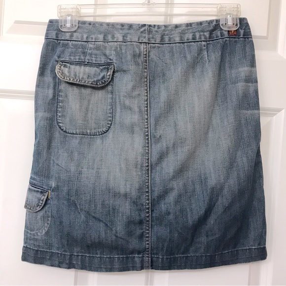 7 For All Mankind Denim Cargo Skirt Size 28 - Picture 2 of 10